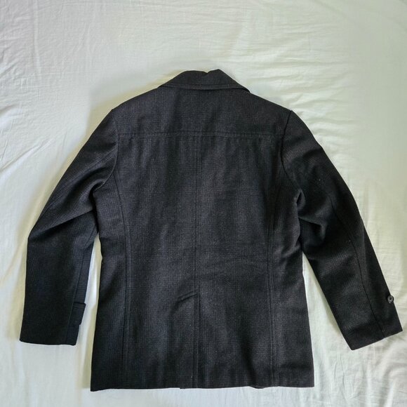 Elegant Men Wool Blend Jacket / Pea Coat - Size M - Charcoal - Perfect Condition - Picture 2 of 16